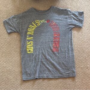 Gray Short Sleeve Tee with Playful Graphic Design